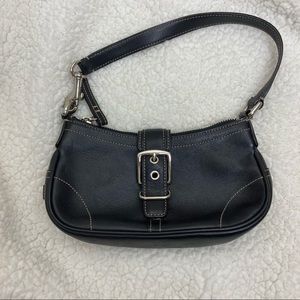Coach leather baguette bag